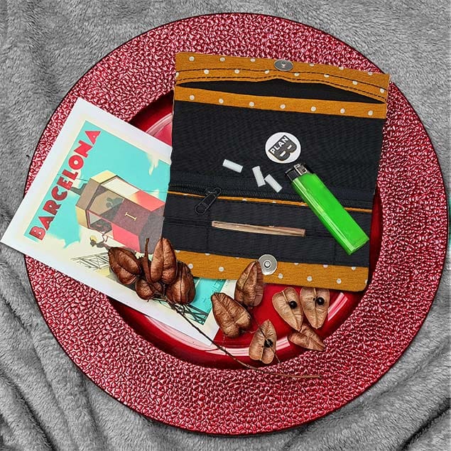 Tabaquera para tabaco de liar Yolo Mostaza